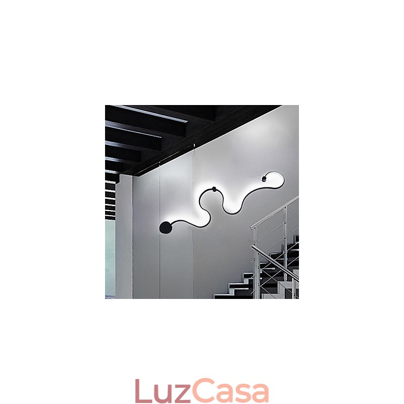 Apliques de parede Moderno Contemporâneo Pintura Característica Alumínio Luz de parede para Quarto Escada Sala de estar Lâmpada