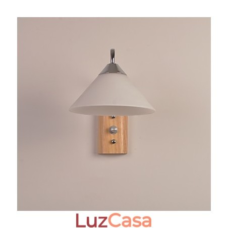 Luminária de parede simples, abajur de mesa de cabeceira com cúpula de vidro e madeira maciça para quarto, cômoda, sala de estar, quarto de bebê, dormitório universitário, mesa de centro, estantes de livros Luminária de parede simples, abajur de mesa de cabeceira com cúpula de vidro e madeira maciça para quarto, cômoda, sala de estar, quarto de bebê, dormitório universitário, mesa de centro, estantes de livros