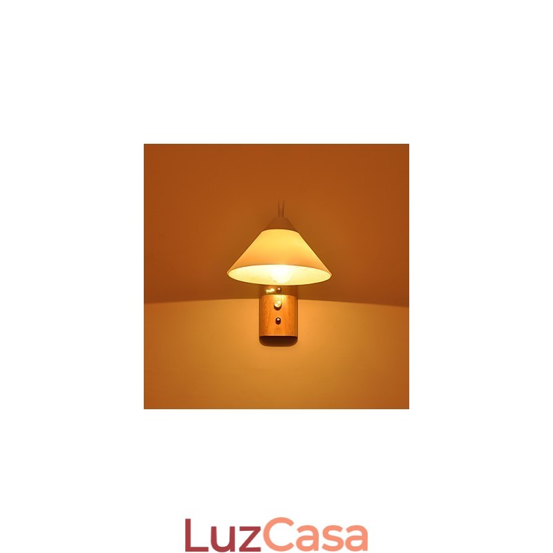 Luminária de parede simples, abajur de mesa de cabeceira com cúpula de vidro e madeira maciça para quarto, cômoda, sala de estar, quarto de bebê, dormitório universitário, mesa de centro, estantes de livros