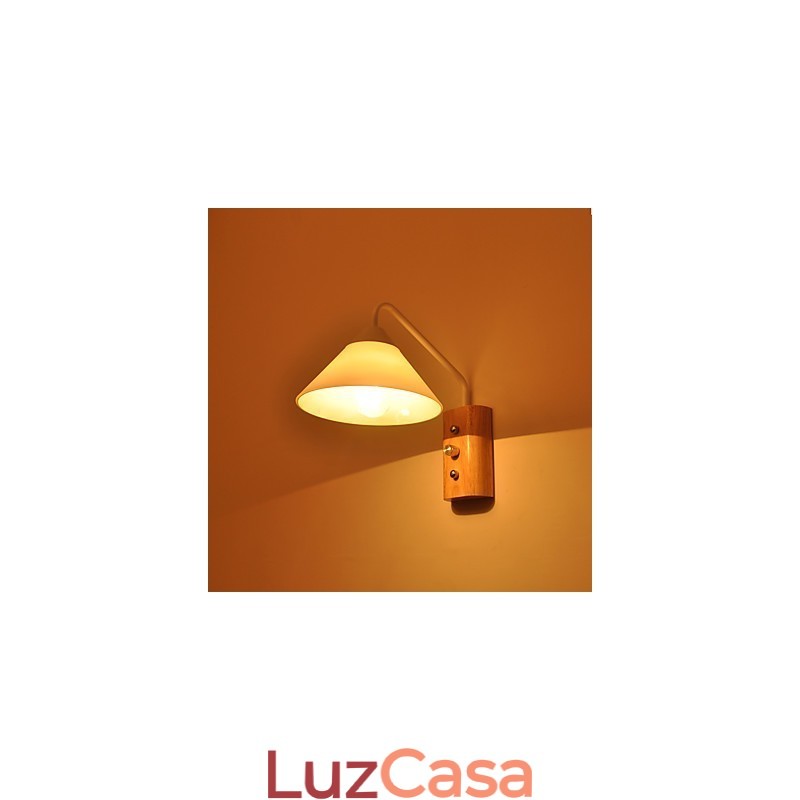 Luminária de parede simples, abajur de mesa de cabeceira com cúpula de vidro e madeira maciça para quarto, cômoda, sala de estar, quarto de bebê, dormitório universitário, mesa de centro, estantes de livros