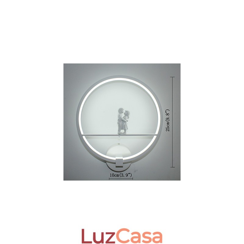 Luminária de parede moderna minimalista para sala de estar decorativa de alumínio para corredor, varanda, quarto, luminária de cabeceira