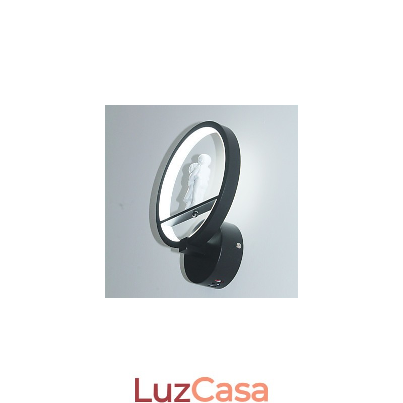 Luminária de parede moderna minimalista para sala de estar decorativa de alumínio para corredor, varanda, quarto, luminária de cabeceira
