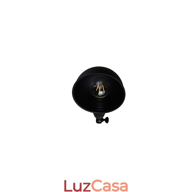 Luminária de parede de aço pintado, decoração de café americano preto e branco, luminária de parede retrô, lâmpada de sabre de luz na parede