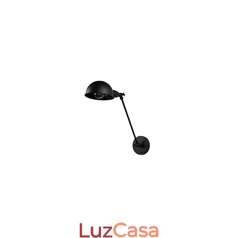 Luminária de parede de aço pintado, decoração de café americano preto e branco, luminária de parede retrô, lâmpada de sabre de luz na parede