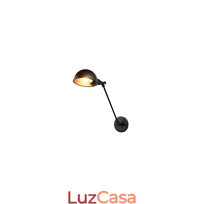 Luminária de parede de aço pintado, decoração de café americano preto e branco, luminária de parede retrô, lâmpada de sabre de luz na parede
