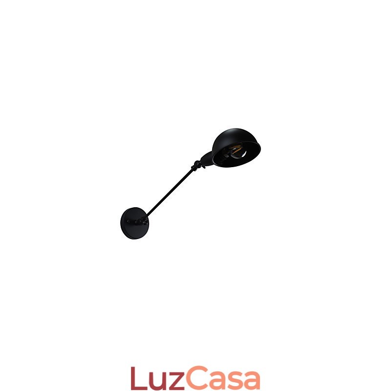 Luminária de parede de aço pintado, decoração de café americano preto e branco, luminária de parede retrô, lâmpada de sabre de luz na parede