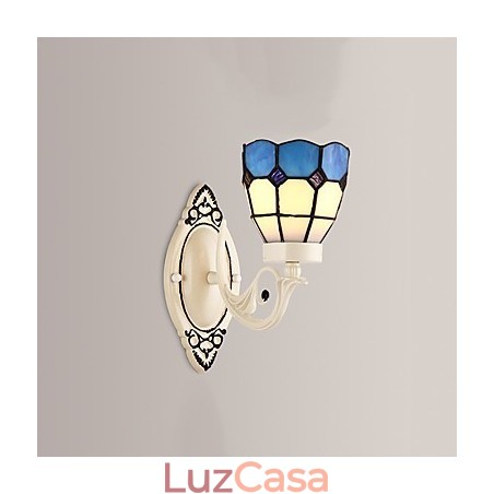 Pintura rústica de chalé para arandelas de parede com luz ambiente Pintura rústica de chalé para arandelas de parede com luz ambiente