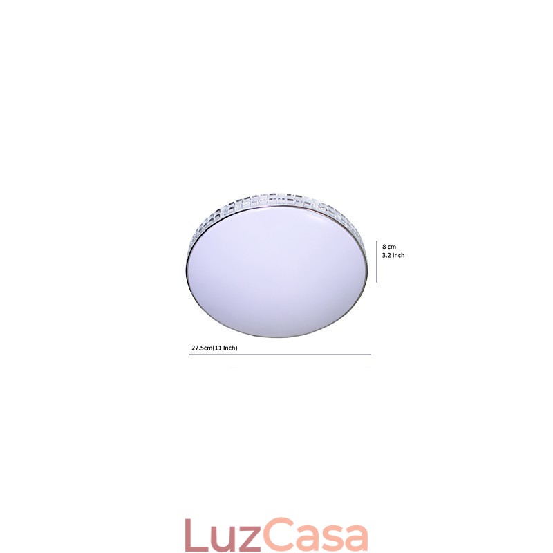 Luminária de teto moderna embutida em acrílico com pintura em metal 90 265V