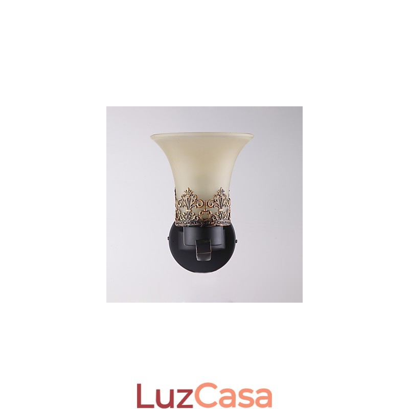 Luminária de parede vintage americana de metal com vidro para sala de jantar, sala de estar, hall de entrada, decoração de parede