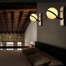 Recurso contemporâneo moderno para arandelas de parede com luz ambiente