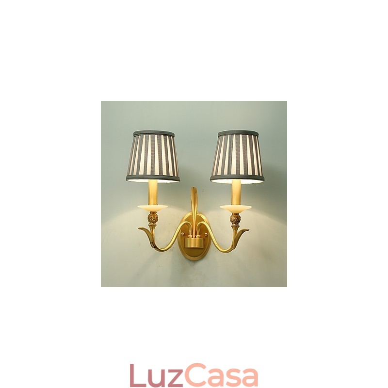 Simples Country Tradicional Clássico Latão Recurso para Mini Estilo Uplight Wall Sconces Luz de Parede