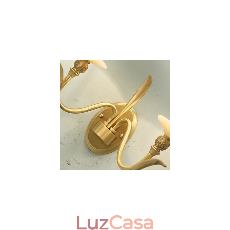 Simples Country Tradicional Clássico Latão Recurso para Mini Estilo Uplight Wall Sconces Luz de Parede