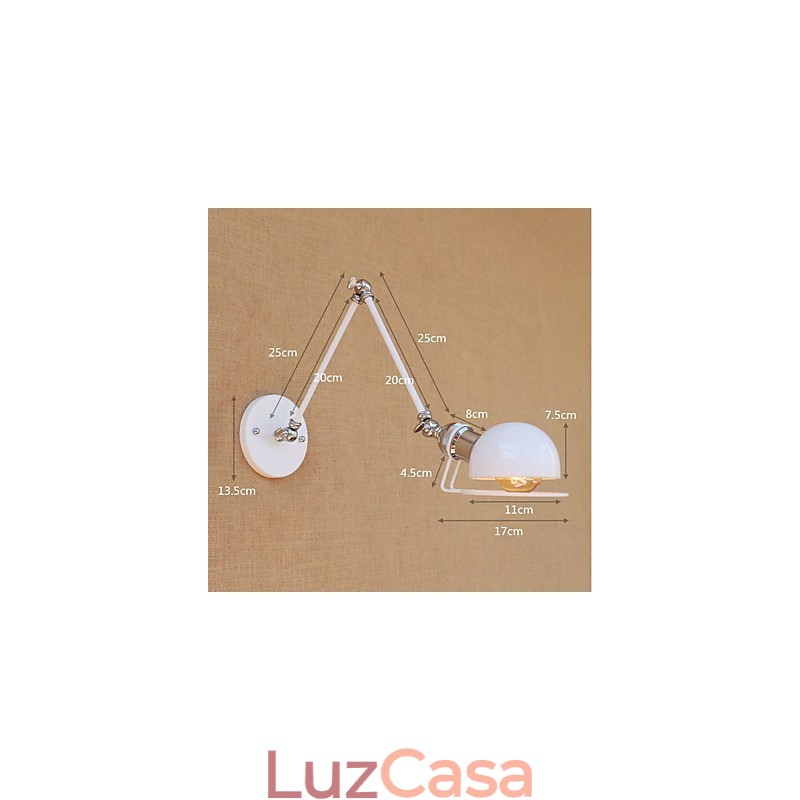 Pintura Vintage Country Recurso para Mini Estilo Braço oscilante Proteção para os olhos Luz ambiente Braço oscilante Luzes de parede