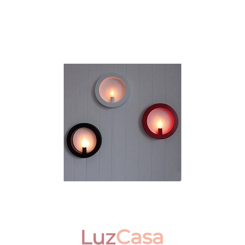 Nova luminária de parede de arte em ferro atacado redonda sala de estar sofá fundo luminária de parede