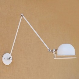 Pintura country vintage simples para arandelas de parede com proteção ocular e braço oscilante estilo mini