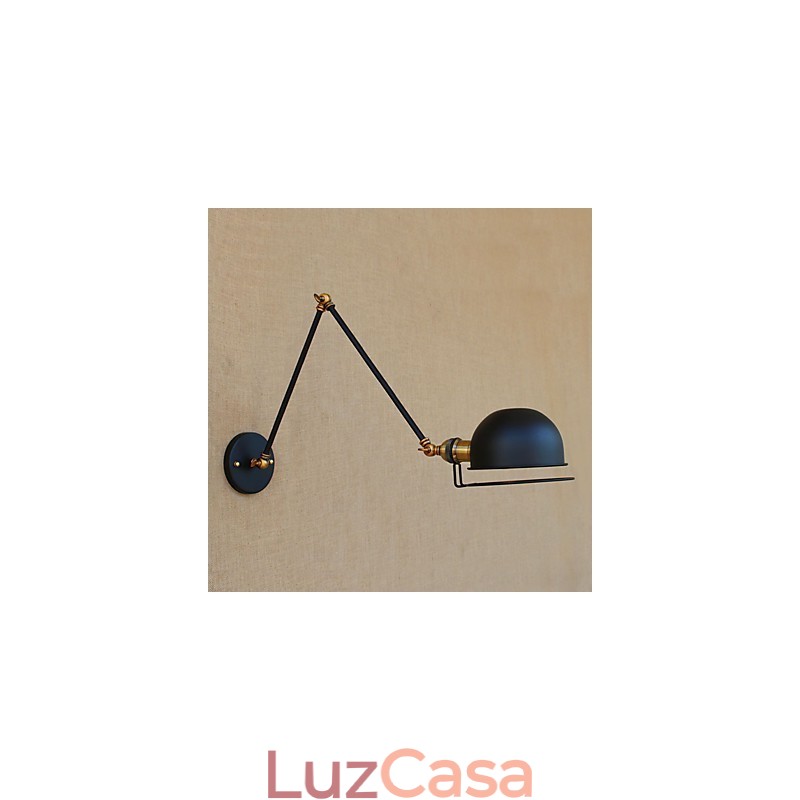 Pintura country vintage simples para arandelas de parede com proteção ocular e braço oscilante estilo mini
