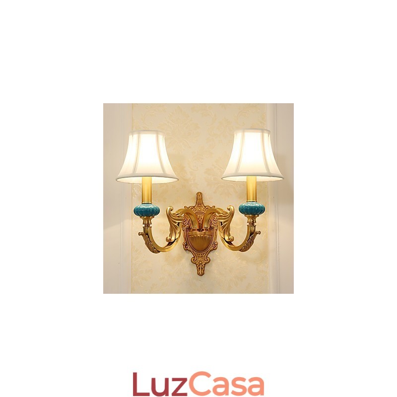 Simples Country Tradicional Clássico Latão Recurso para Mini Estilo Uplight Wall Sconces Luz de Parede