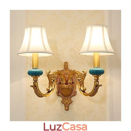 Simples Country Tradicional Clássico Latão Recurso para Mini Estilo Uplight Wall Sconces Luz de Parede Simples Country Tradicional Clássico Latão Recurso para Mini Estilo Uplight Wall Sconces Luz de Parede