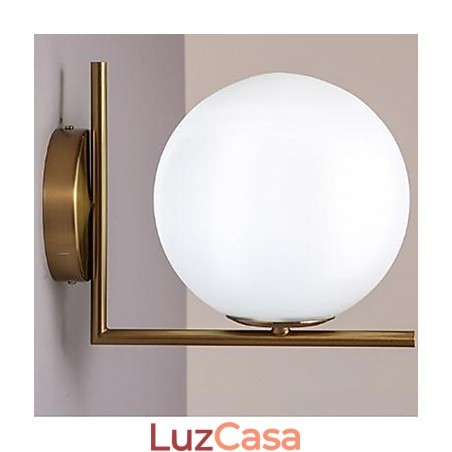 Luminária de parede contemporânea e de vidro contraído Ferro forjado Individualidade