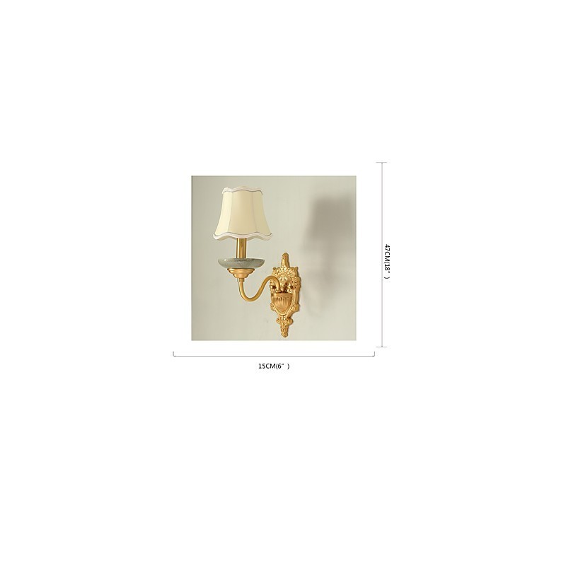 Simples Country Tradicional Clássico Latão Recurso para Mini Estilo Uplight Wall Sconces Luz de Parede