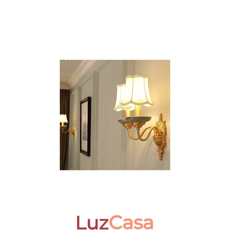 Simples Country Tradicional Clássico Latão Característica para Mini Estilo Uplight Wall Sconces Wall Light Pu