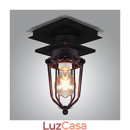 Luminária de parede retrô forjada, lâmpada de teto de cabeça única, antiga, estilo loft, americana, ferro, vintage, gaiolas pequenas Luminária de parede retrô forjada, lâmpada de teto de cabeça única, antiga, estilo loft, americana, ferro, vintage, gaiolas pequenas