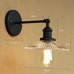 Pintura retrô country para proteção ocular em estilo mini, arandelas de parede com luz ambiente