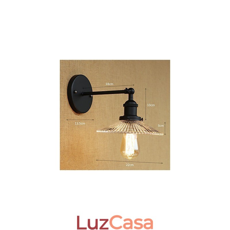 Pintura retrô country para proteção ocular em estilo mini, arandelas de parede com luz ambiente
