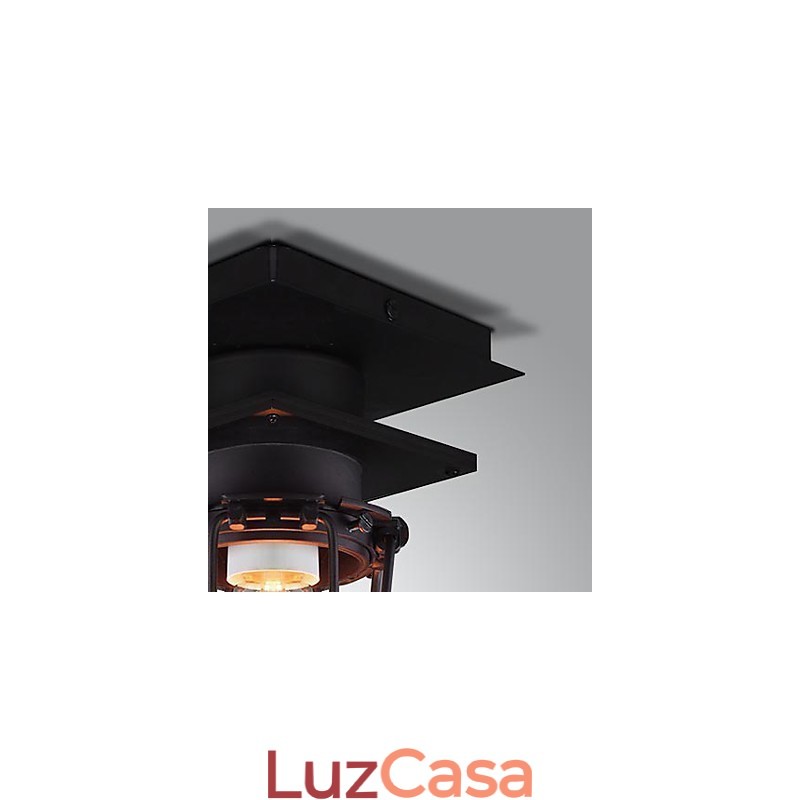 Luminária de parede retrô forjada, lâmpada de teto de cabeça única, antiga, estilo loft, americana, ferro, vintage, gaiolas pequenas