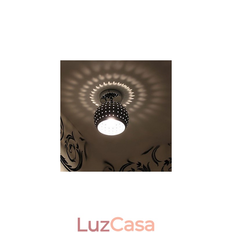 Bola porosa criativa reflexão estética absorve luz de cúpula lâmpada de ferro forjado