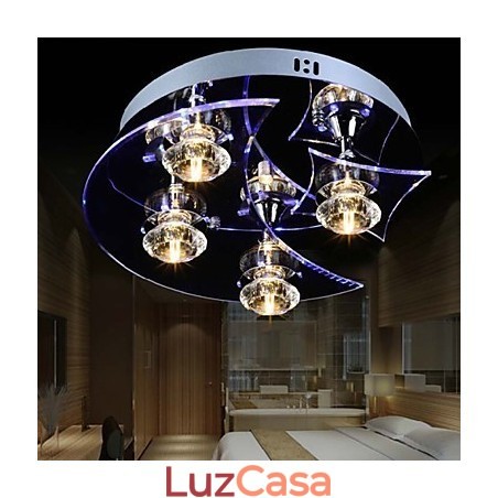 Lustre Moderno Cristal Living 4 Luzes Lustre Moderno Cristal Living 4 Luzes