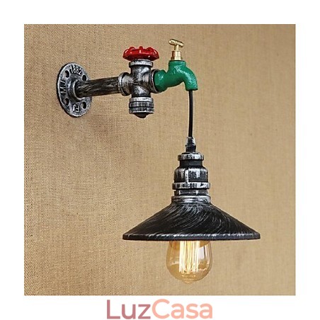 Pintura rústica de chalé para arandelas de parede com luz ambiente Pintura rústica de chalé para arandelas de parede com luz ambiente