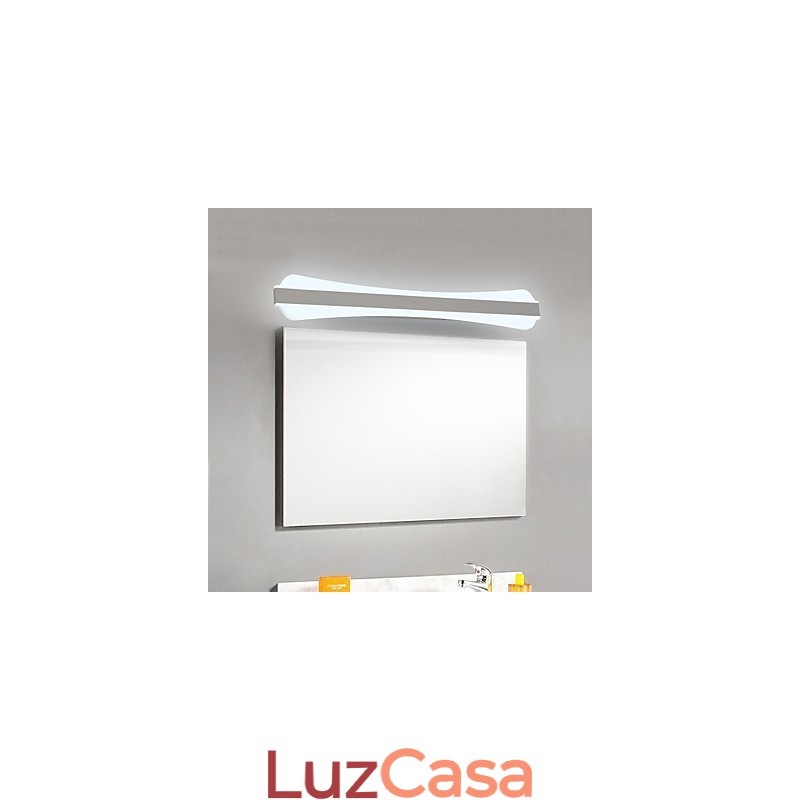 Lâmpada de espelho de alta qualidade de 10 W Luzes de banheiro Luzes de parede de aço inoxidável e acrílico Iluminação de maquiagem