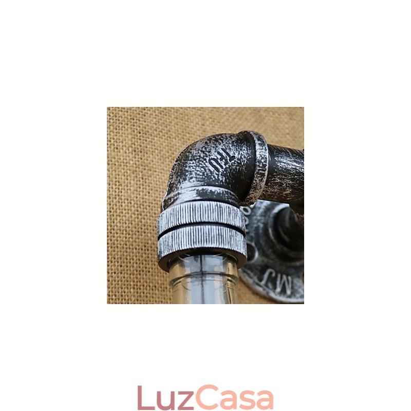 Luminária de parede rústica em latão para iluminação ambiente