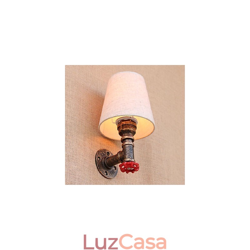 Luminária de parede rústica em latão para iluminação ambiente