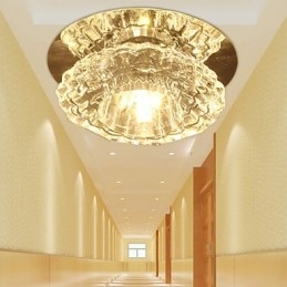Lâmpada de teto moderna com economia de energia Lâmpada de teto de cristal Lâmpada de teto para baixo
