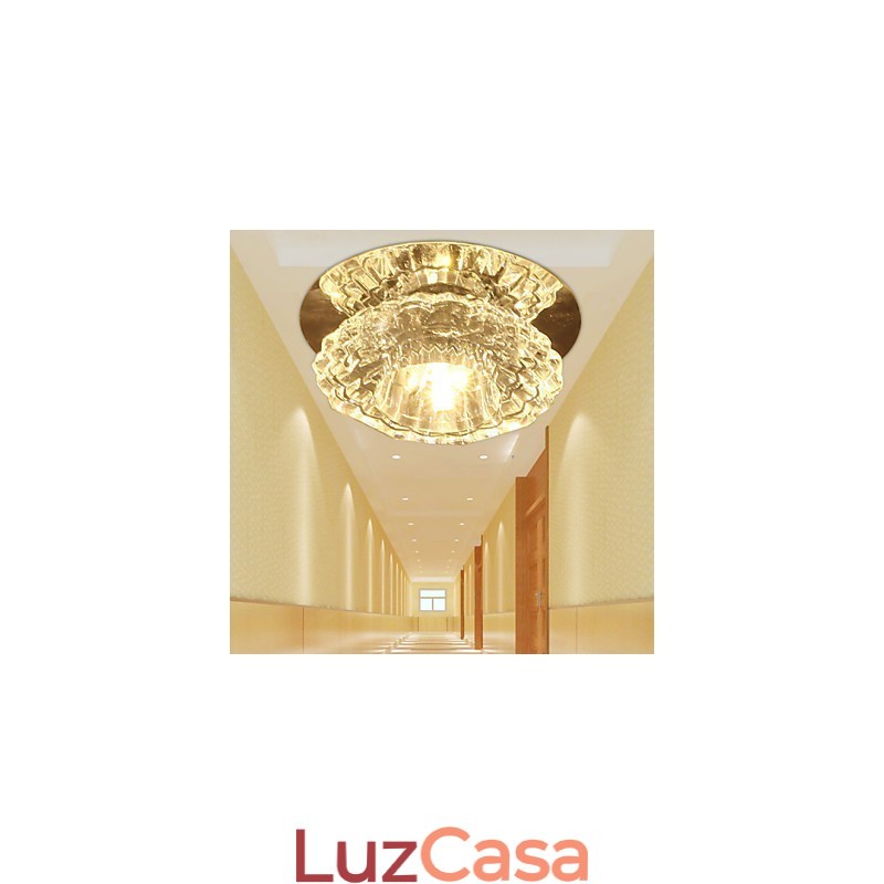 Lâmpada de teto moderna com economia de energia Lâmpada de teto de cristal Lâmpada de teto para baixo