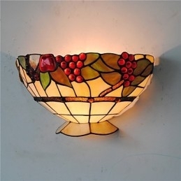 Retro Country Wall Lights Glass Shade Sala de estar Quarto Restaurante Café Bar Wall Spots