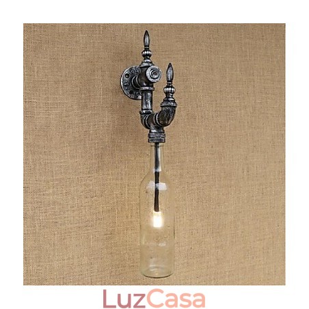 Luminária de parede rústica Lodge Silver Feature para luz ambiente Luminária de parede rústica Lodge Silver Feature para luz ambiente