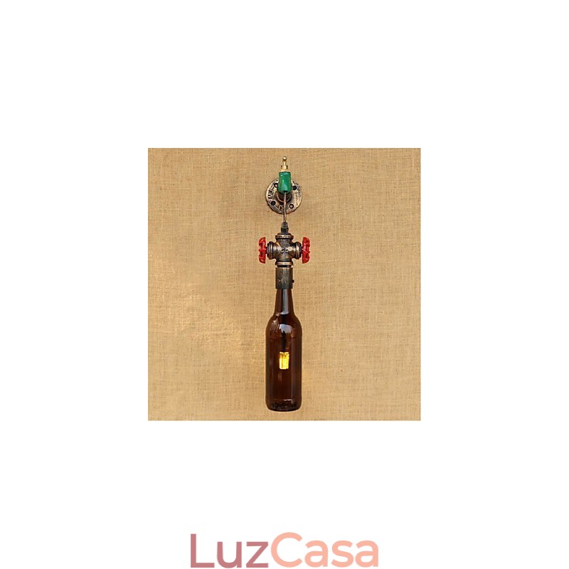 Luminária de parede moderna e criativa com garrafa