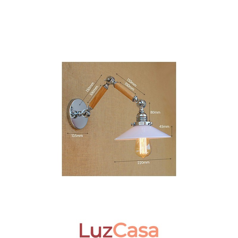 Recurso cromado contemporâneo moderno para braço oscilante Luz ambiente Luzes de braço oscilante Luz de parede