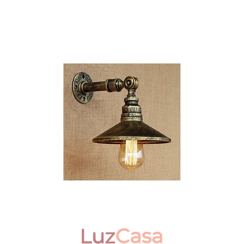 Luminária de parede estilo industrial nórdico com tubo de água