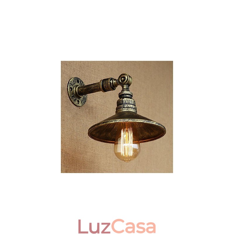 Luminária de parede estilo industrial nórdico com tubo de água