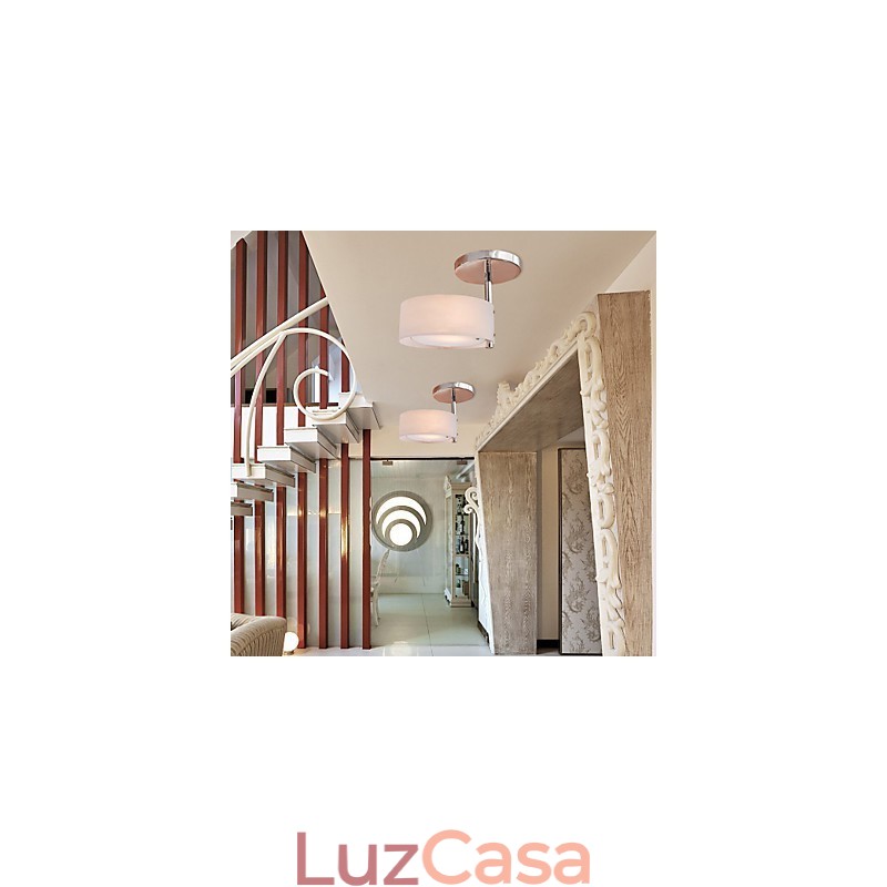 Lustre moderno e contemporâneo estilo mini metal cromado montagem embutida garagem