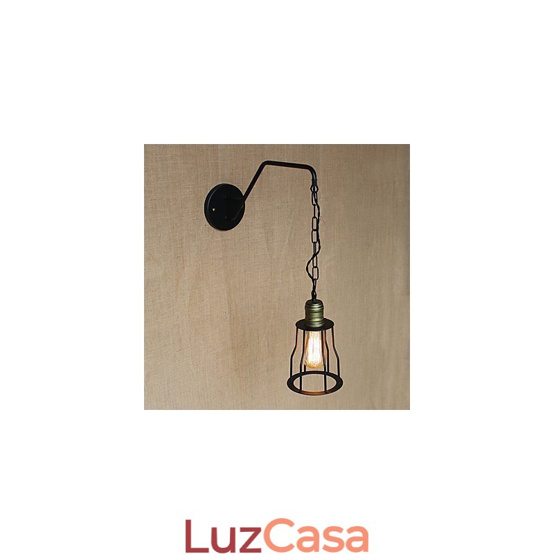 Luminária de parede de ferro para corredores de cadeias de cafés e restaurantes