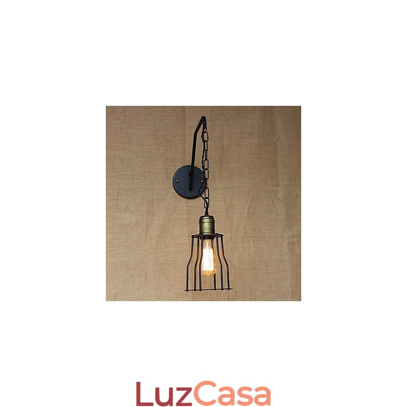 Luminária de parede de ferro para corredores de cadeias de cafés e restaurantes