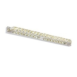 Lâmpada de espelho longa de alta qualidade, luzes de banheiro, metal e cristal, luz de parede