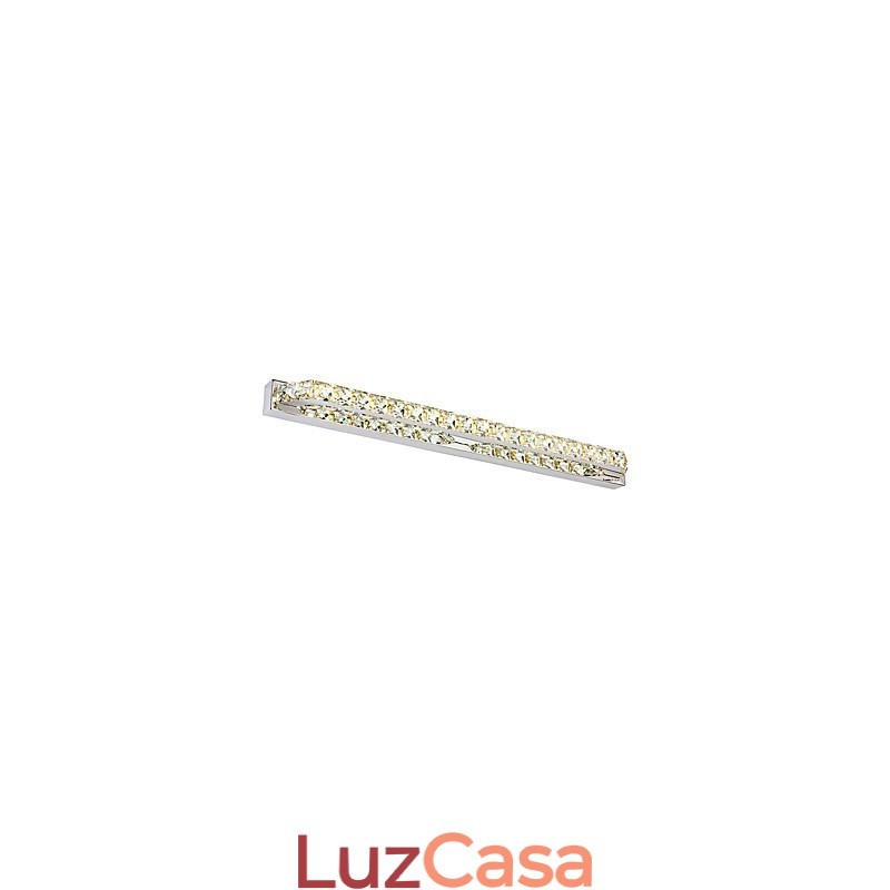 Lâmpada de espelho longa de alta qualidade, luzes de banheiro, metal e cristal, luz de parede