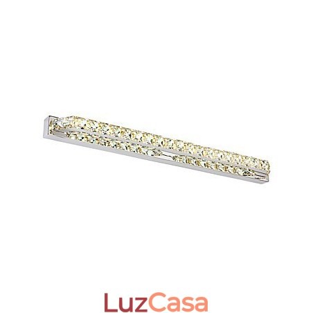 Lâmpada de espelho longa de alta qualidade, luzes de banheiro, metal e cristal, luz de parede Lâmpada de espelho longa de alta qualidade, luzes de banheiro, metal e cristal, luz de parede