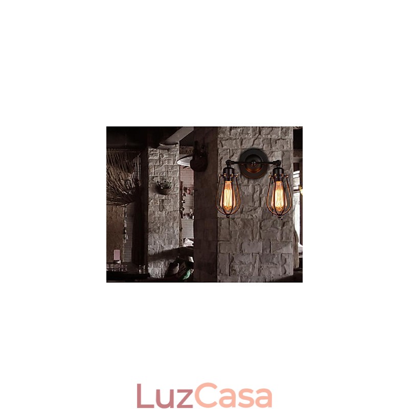 Retro Grapefruit American Village Ferro Antigo Restaurante Corredor Corredor Luminária de Parede Luz de Parede